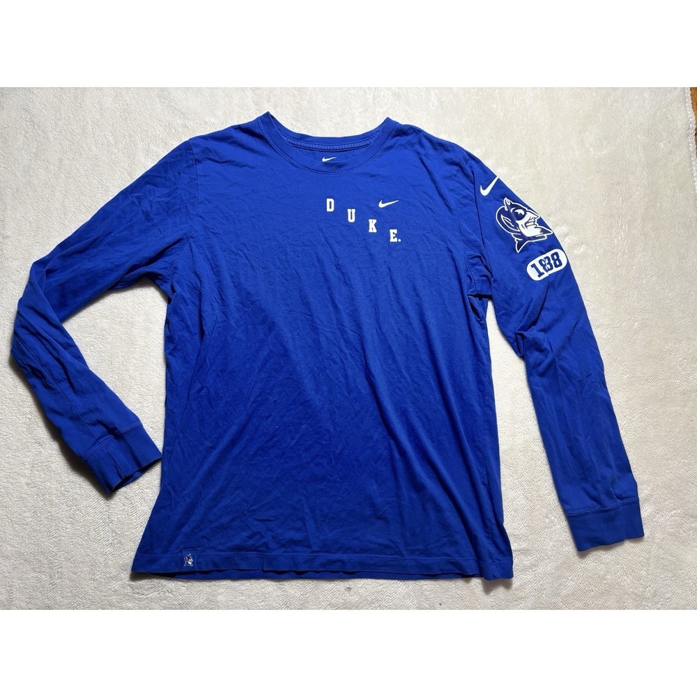Duke Blue Devils Nike Tee Long Sleeve Size Large